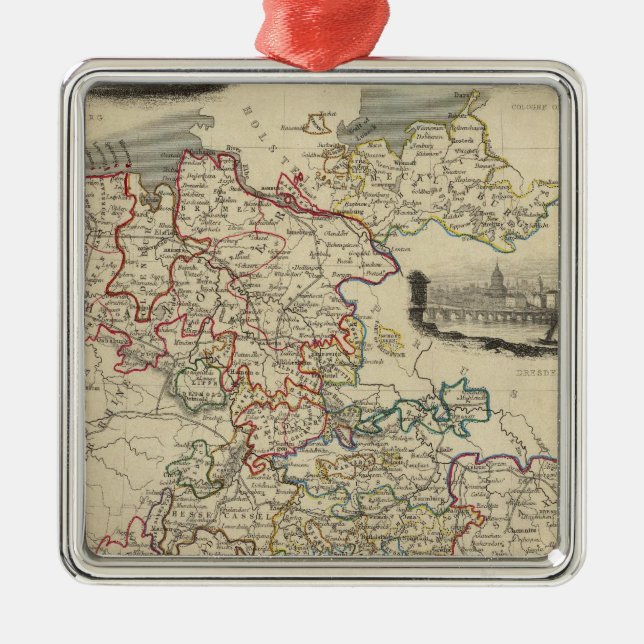 Deutschland Silbernes Ornament (Vorne)