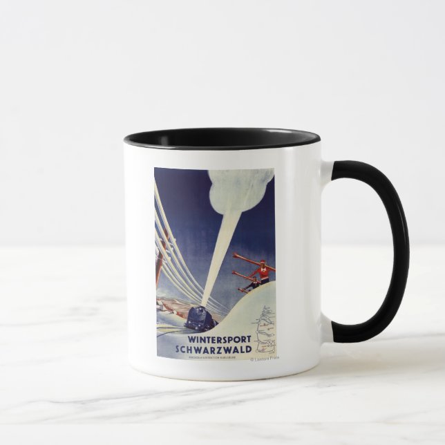 Deutschland - Skifahren im Schwarzwald Tasse (Rechts)