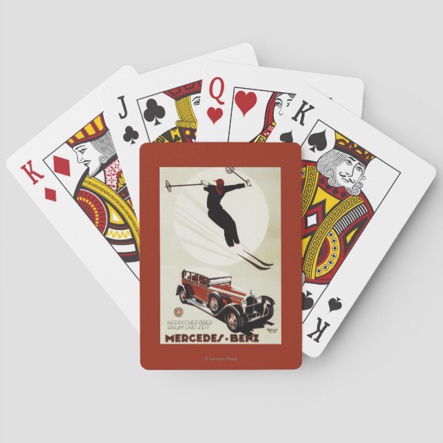 Deutschland - Skifahrer-Springen Spielkarten (Rückseite)