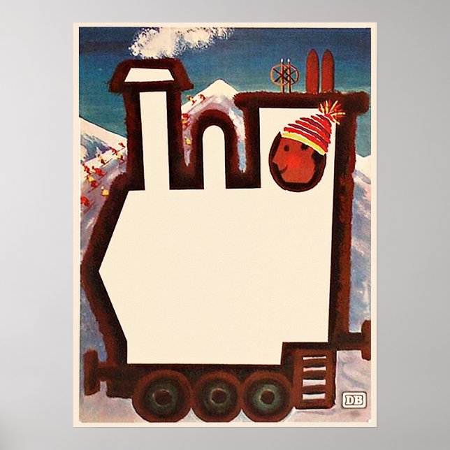 Deutschland-Skiurlaub mit der Bahn Plakat (Vorne)