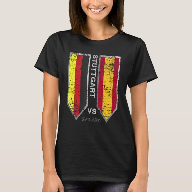 Deutschland / Spanien Fan Football Game Stuttgart  T-Shirt (Vorderseite)