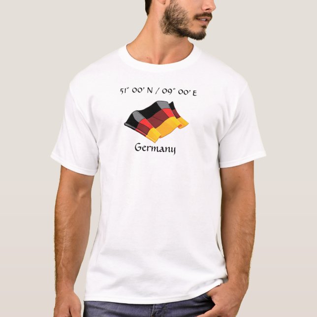 Deutschland - T - Shirt der Länderflagge (Vorderseite)