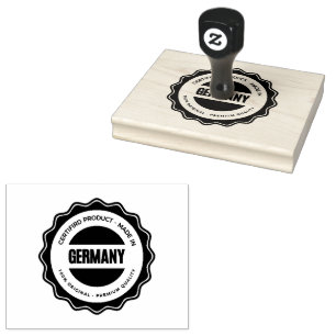 Deutschland Text Langlebiger Holzgriff Made In Gummistempel