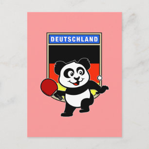 Deutschland Tischtennis Panda Postkarte