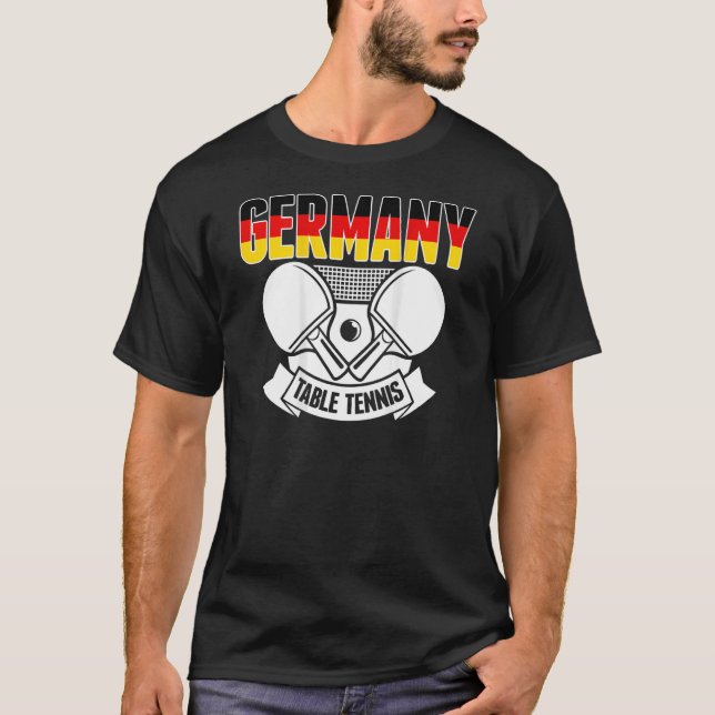 Deutschland Tischtennis unterstützt deutsche Pingp T-Shirt (Vorderseite)