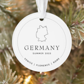 Deutschland Travel Classic Custom Keepake Ornament
