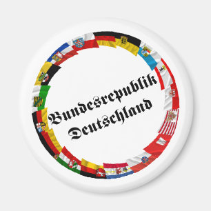 Deutschland u. seine Länder, die Flaggen Magnet