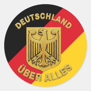 Deutschland Über Alles Runder Aufkleber