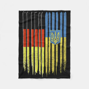 Deutschland Ukraine Deutsche Ukrainische Flagge Dr Fleecedecke