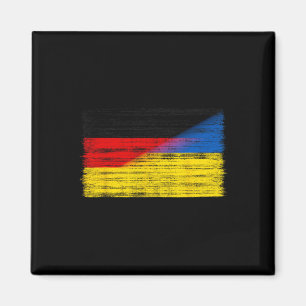 Deutschland Ukraine Flagge Deutsche Ukrainische Un Magnet
