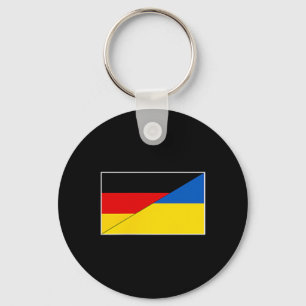 Deutschland Ukraine Flagge Deutsche Ukrainische Un Schlüsselanhänger