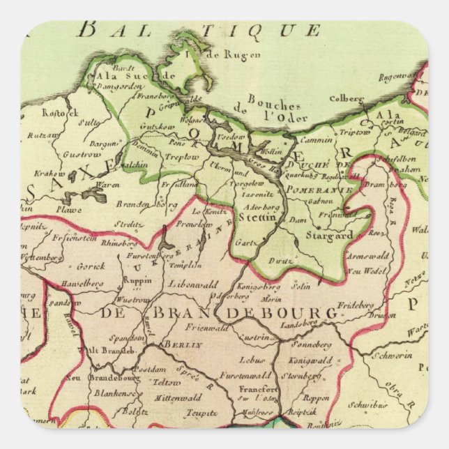 Deutschland und Polen Quadratischer Aufkleber (Vorderseite)