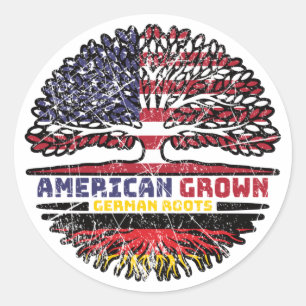 Deutschland USA USA USA Staaten Tree Runder Aufkleber