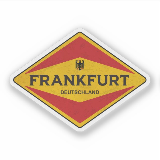 Deutschland Vintag Aufkleber (Vorderseite)