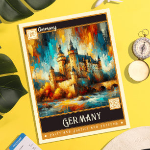Deutschland Vintage-Gemälde Postkarte