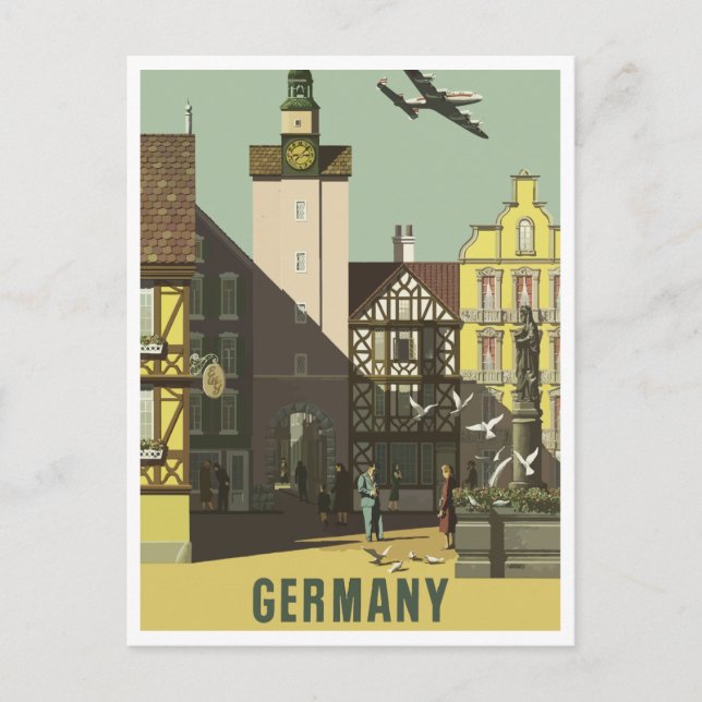 Deutschland Vintage Travel Postcard Postkarte (Vorderseite)