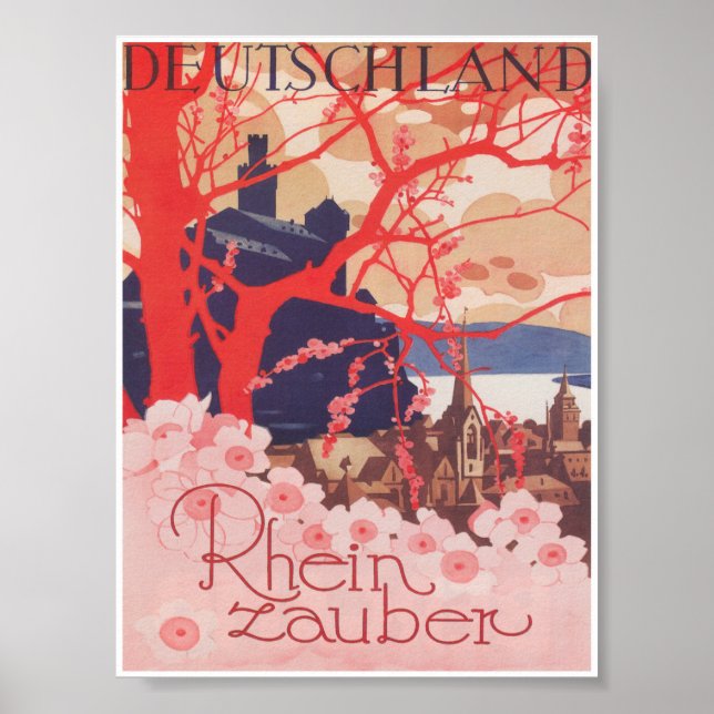Deutschland Vintage Travel Poster (Vorne)