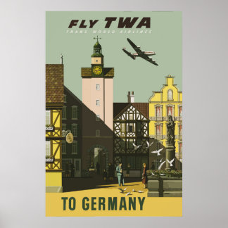 Deutschland Vintage Travel Poster