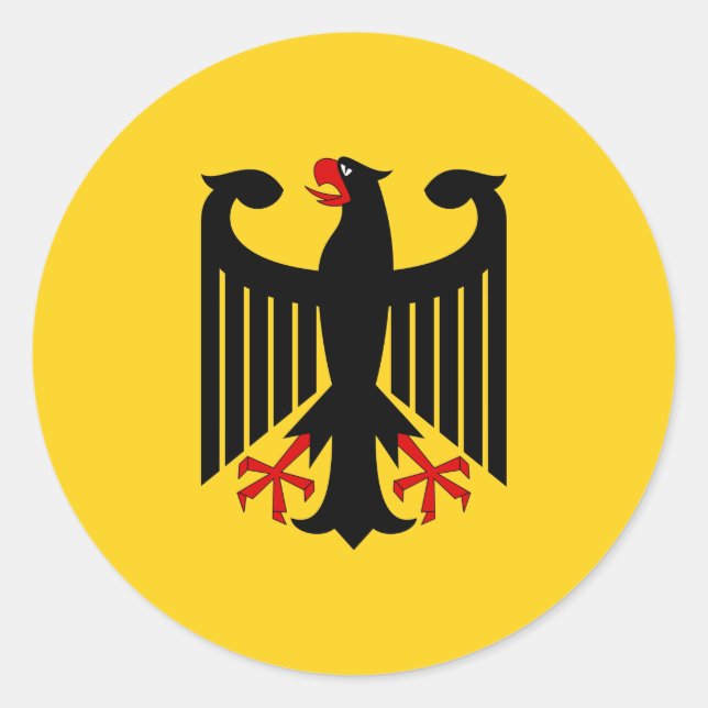 Deutschland Wappen-Aufkleber Runder Aufkleber (Vorderseite)