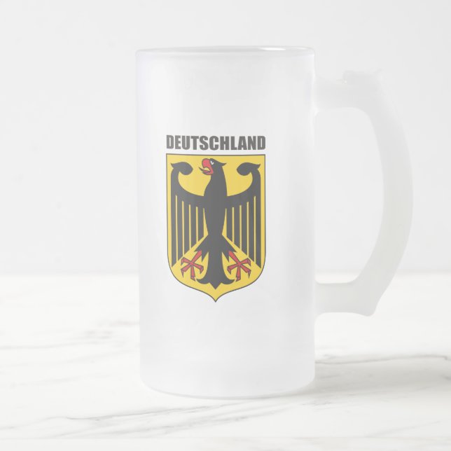 Deutschland-Wappen Mattglas Bierglas (Rechts)