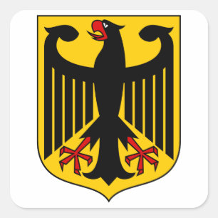 Deutschland-Wappen Quadratischer Aufkleber
