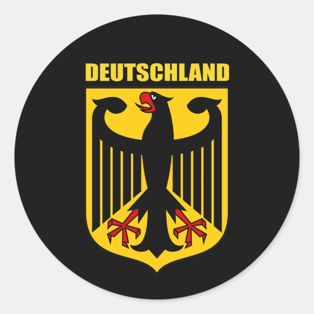 Deutschland-Wappen Runder Aufkleber (Vorderseite)