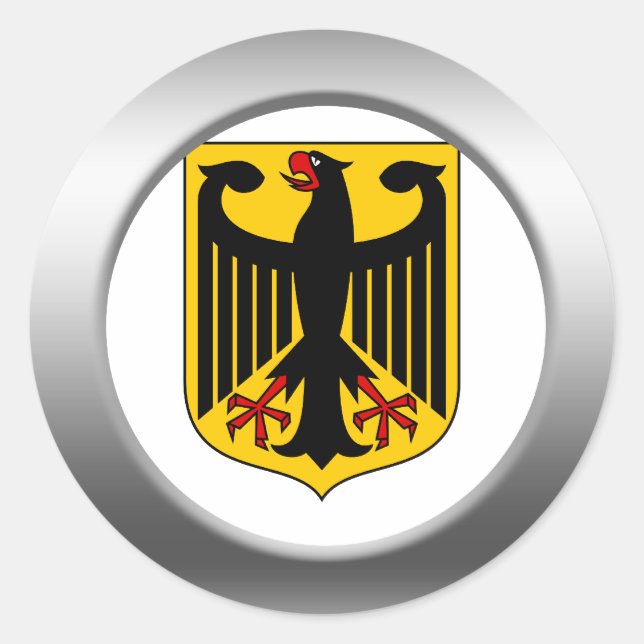 Deutschland-Wappen Runder Aufkleber (Vorderseite)