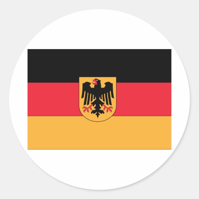 Deutschland-Wappen Runder Aufkleber (Vorderseite)