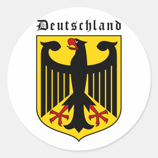Deutschland Wappen Runder Aufkleber (Vorderseite)