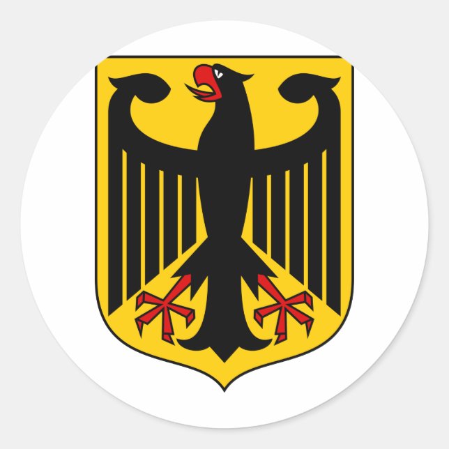 Deutschland - Wappenschutt Runder Aufkleber (Vorderseite)