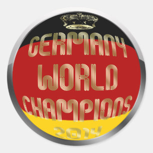 Deutschland-Welt verficht Fußball 2014 Runder Aufkleber