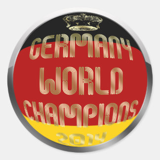 Deutschland Weltmeister Fußball 2014 Runder Aufkleber