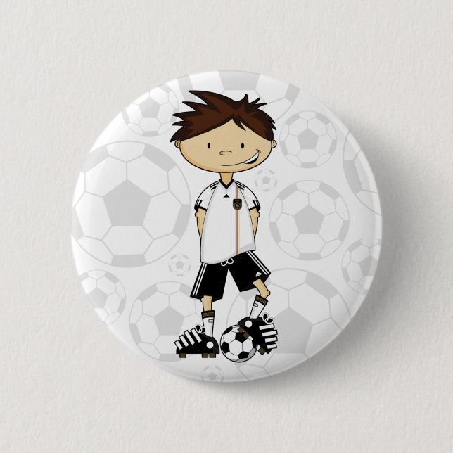 Deutschland-Weltmeisterschaft-Fußball-Junge Button (Vorderseite)