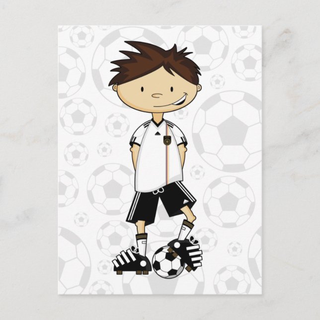 Deutschland Weltmeisterschaft Soccer Boy Postkarte (Vorderseite)
