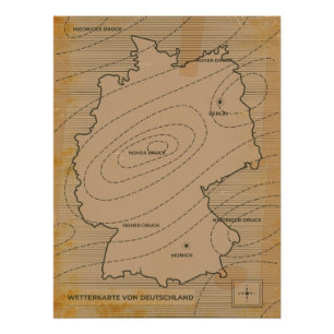 Deutschland: Wettervorhersage Poster