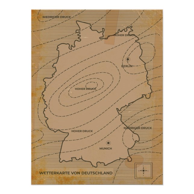 Deutschland: Wettervorhersage Poster (Vorderseite)