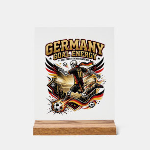Deutschland Ziel Energie Skelett Stürmer Nationen  Acrylschild