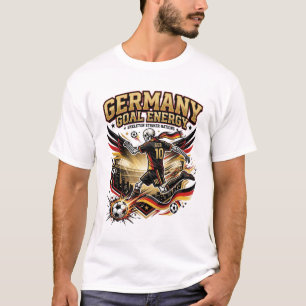 Deutschland Ziel Energie Skelett Stürmer Nationen T-Shirt