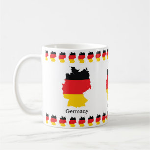 Deutschlandflagge in Karten-Souvenir-Design Kaffeetasse