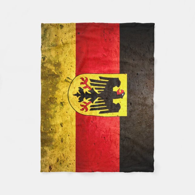Deutschlandgrunge-Flaggen-Fleece-Decke Fleecedecke (Vorderseite)