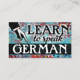 Deutschsprachige Lektionen Visitenkarten - Blue Re Visitenkarte