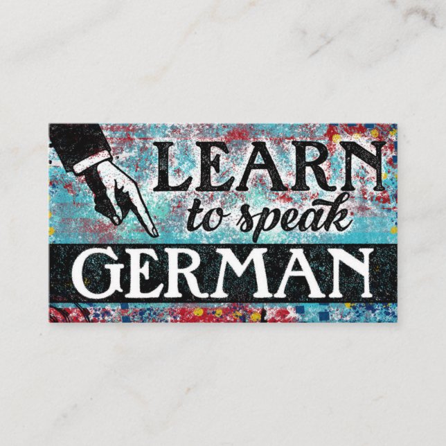 Deutschsprachige Lektionen Visitenkarten - Blue Re Visitenkarte (Vorderseite)