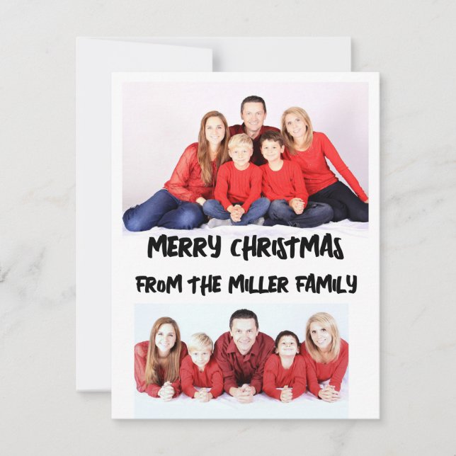 DEUX 2 PHOTOS CARTE DE NOËL PLAT (Devant)