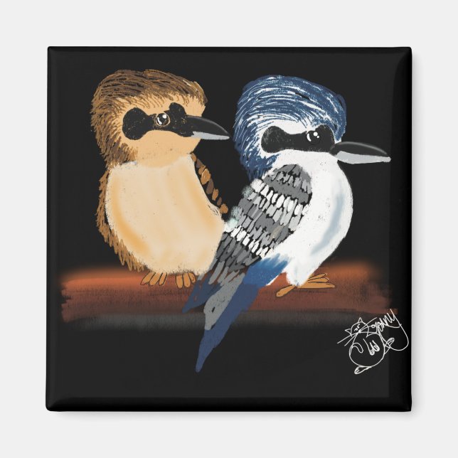 Deux aimants Kookaburra  (Devant)