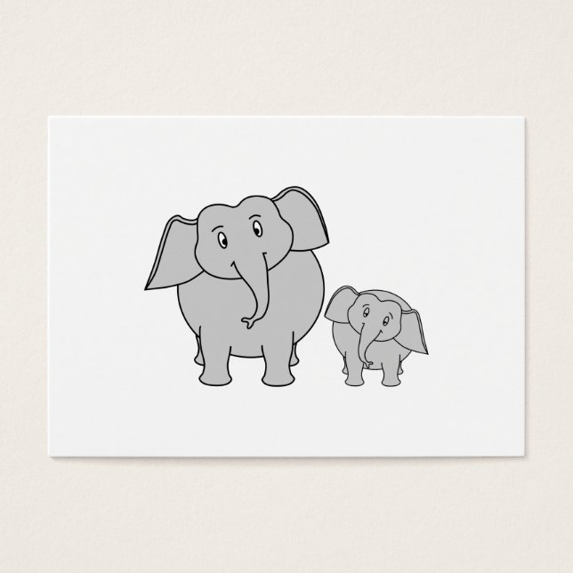 Deux Beaux Eléphants. Dessin. (Devant)