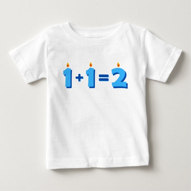 Deux bleu 2e anniversaire bébé garçon T-shirt (Devant)