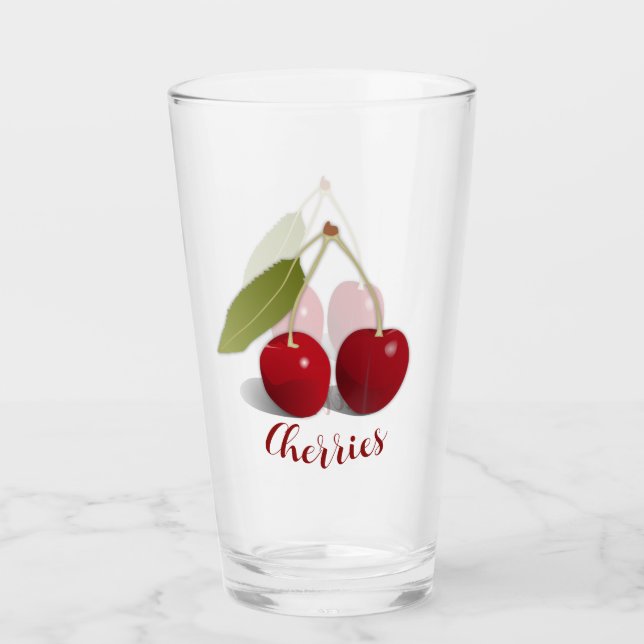 Deux cerises Design Boire Verre Tumbler (Devant)
