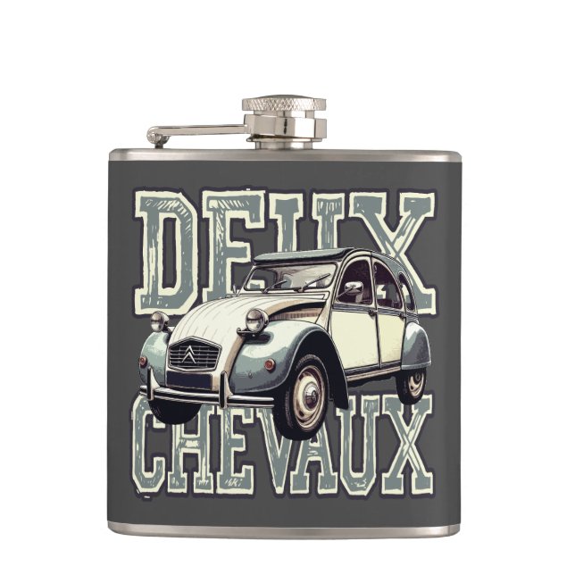 Deux Chevaux Flachmann (Vorderseite)