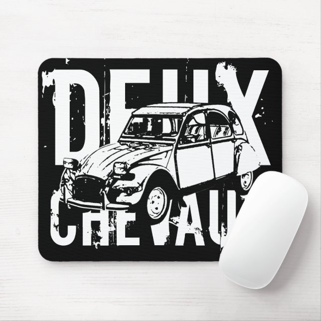 Deux Chevaux Mouse Pad Mousepad (Mit Mouse)