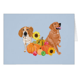 Deux chiens en automne